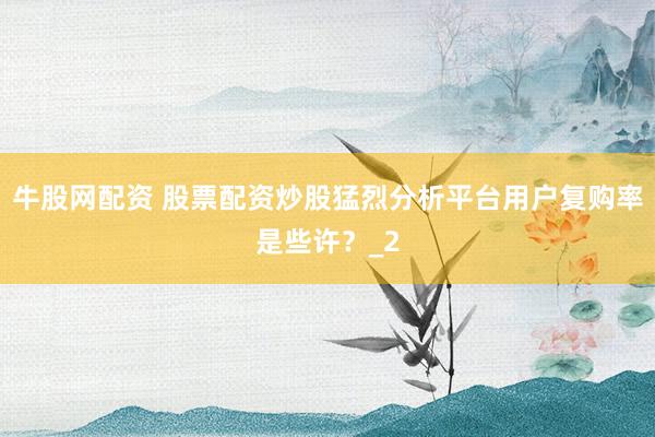 牛股网配资 股票配资炒股猛烈分析平台用户复购率是些许？_2